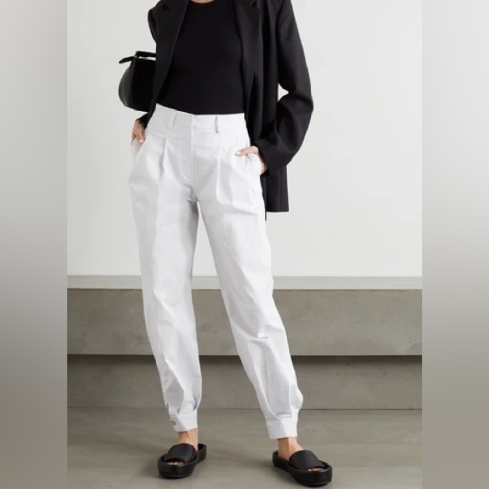 Acheval Pampa Cotton Blend Twill Tapered Trousers